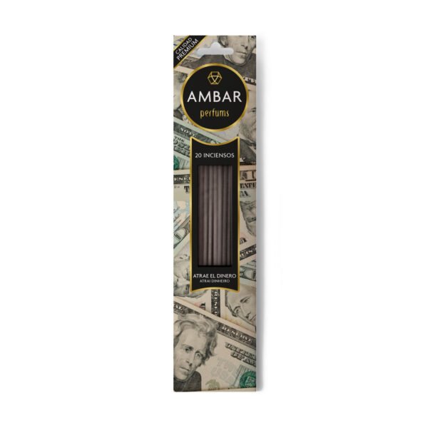 Incienso Atrae el Dinero: Varillas perfumadas con aceites naturales AMBAR
