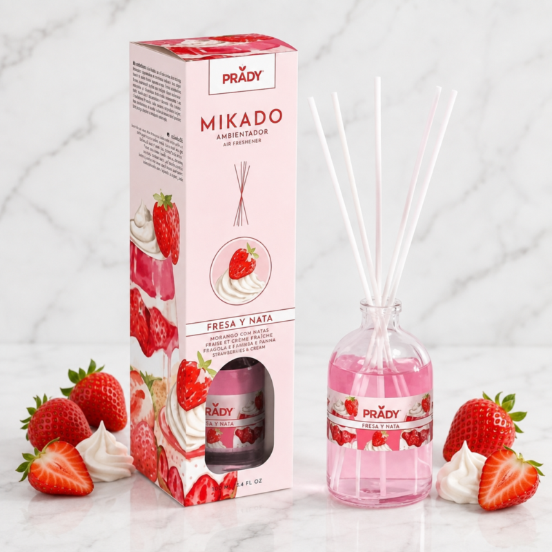 Ambientador Mikado Fresa y Nata Prady 100ml