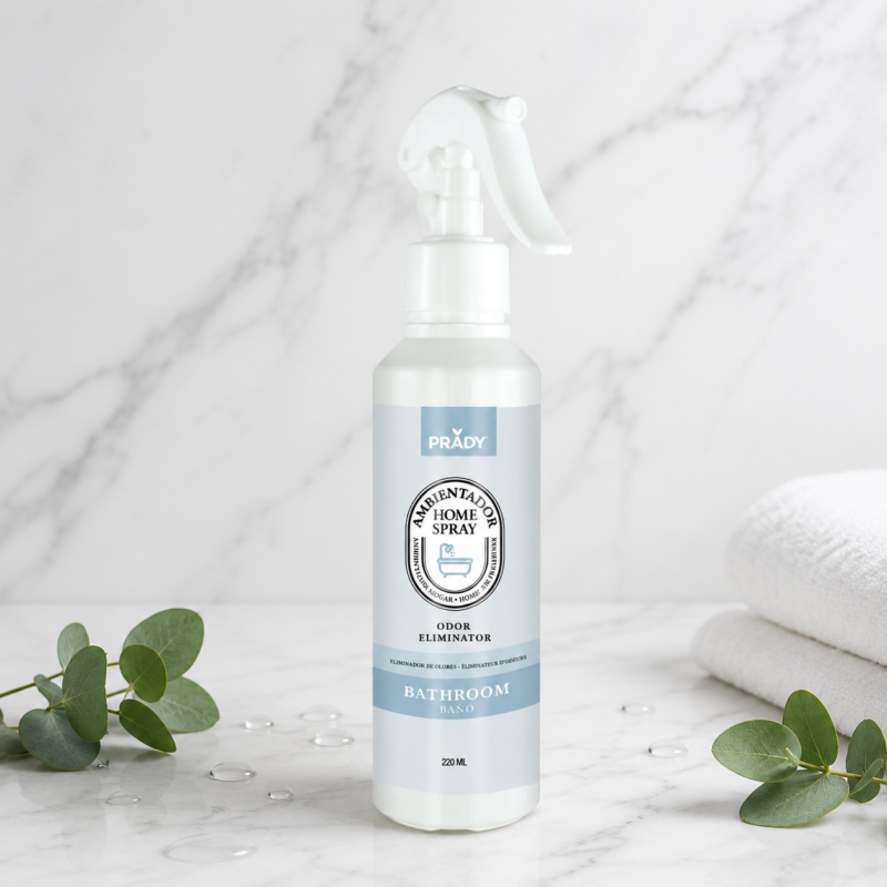 Ambientador en Spray Eliminador de Olores Baño Prady 220ml