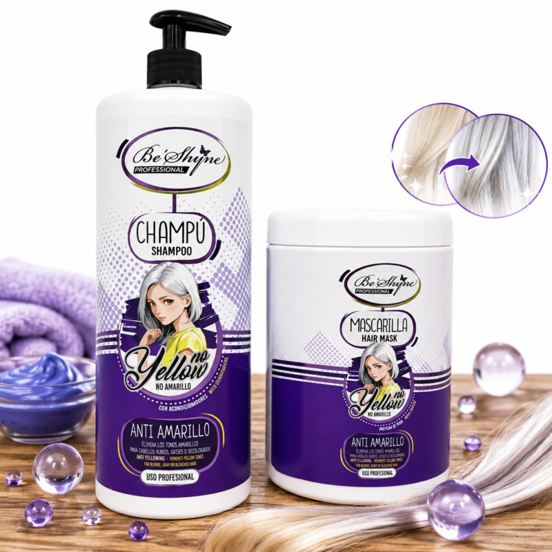 Pack Champú + Mascarilla Be'Shyne No Yellow