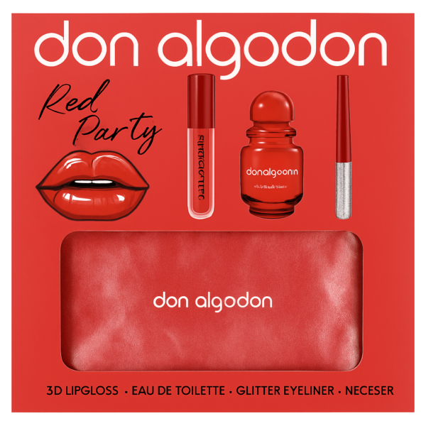 DON ALGODÓN Red Party Eau de Toilette Estuche de Mujer