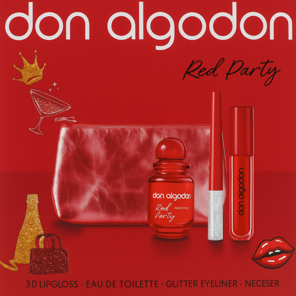 DON ALGODÓN Red Party Eau de Toilette Estuche de Mujer - Imagen 2