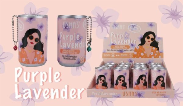 TOALLITAS DESMAQUILLANTES LAVANDA EN LATA USHAS