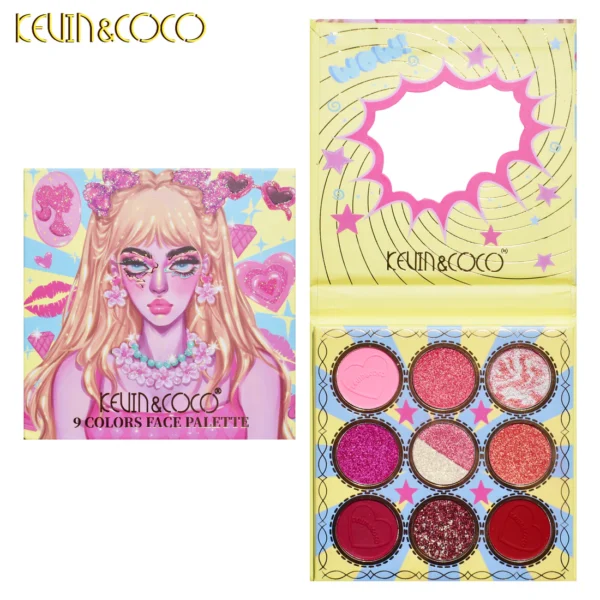 Paleta de sombras Kevin & Coco 9 colores – Barbie