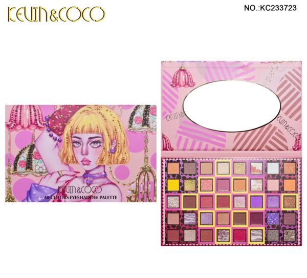 Paleta de sombras de ojos de 40 colores Kevin&Coco