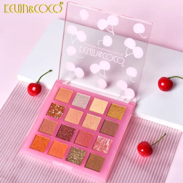 Paleta de sombras de ojos de 16 colores Sweet Cherry Kevin&Coco - Imagen 5
